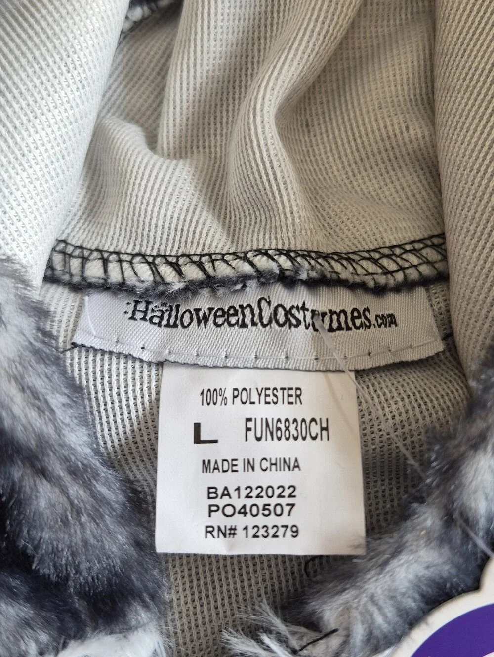 Fun Costumes Kids Halloween Costume Koala Bear Gray Faux Fur Jumpsuit Large